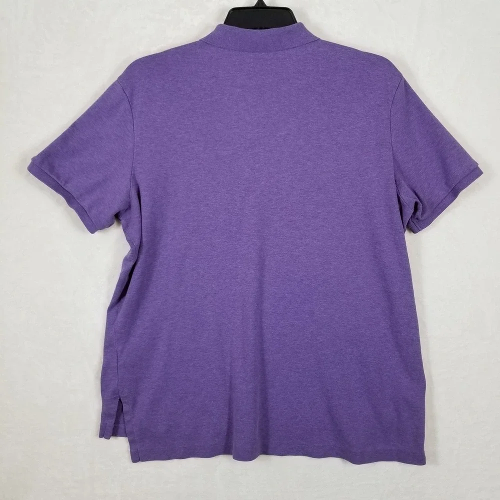 Polo Ralph Lauren Men XXL Purple Heather Short Sleeve Cotton Polo Shirt Red Pony